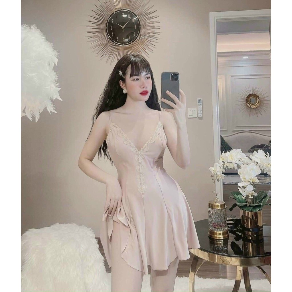 (M.68) Váy ngủ sexy lụa cao cấp Đầm mặc nhà gợi cảm quyến rũ | BigBuy360 - bigbuy360.vn