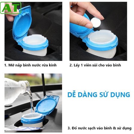 Viên Sủi Rửa Kính Ô Tô Tẩy Kính Sạch, An Toàn, Thân Thiện Môi Trường