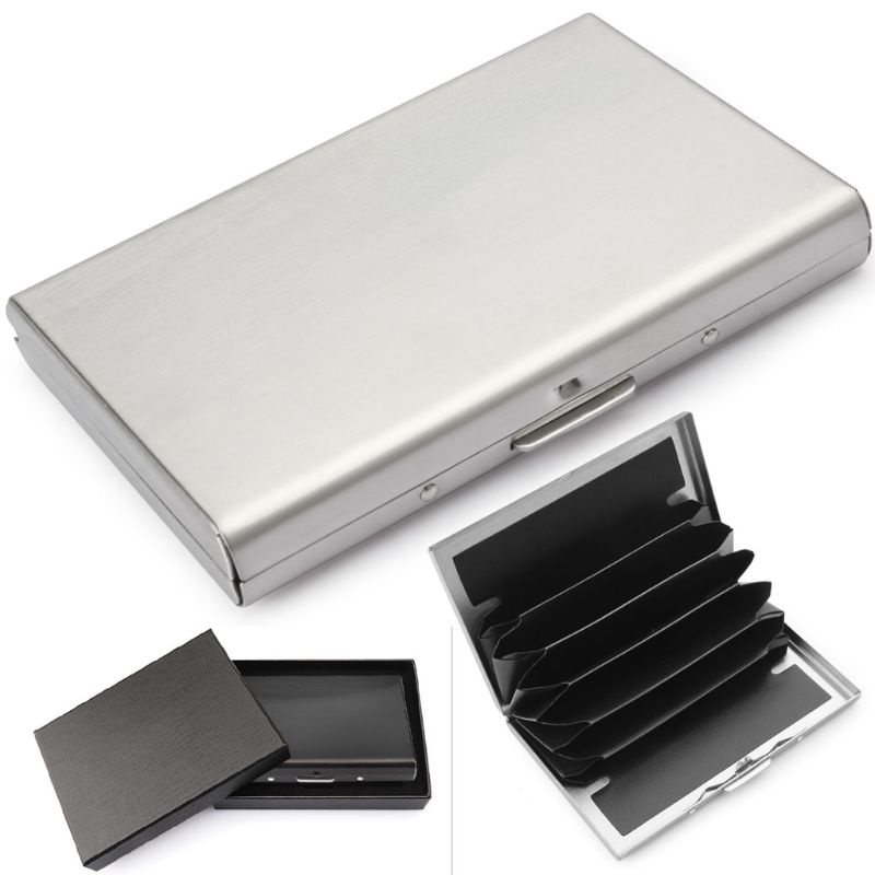 Ví Đựng Thẻ Tín Dụng ID Bằng Thép Không Gỉ Dành Cho Nam