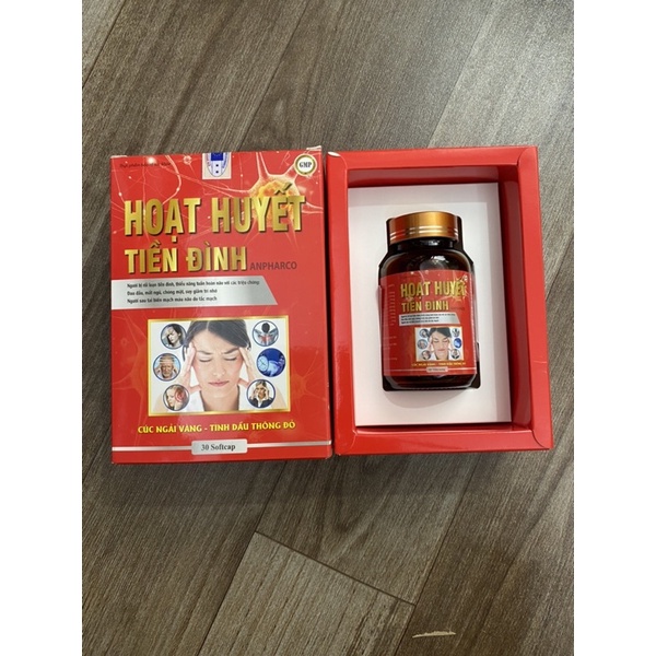 Viên Bổ não HOẠT HUYẾT TIỀN ĐÌNH Anpharco giúp làm giảm các triệu chứng tiền đình,đau đầu ,chóng mặt,mất ngủ