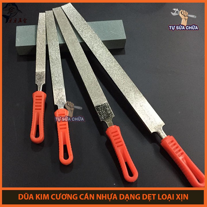 Dũa mài kim loại hợp kim đa năng dạng dẹt, dũa dẹt kim cương bản to loại 150mm, 200mm, 250mm, 300mm HÀNG LOẠI XỊN