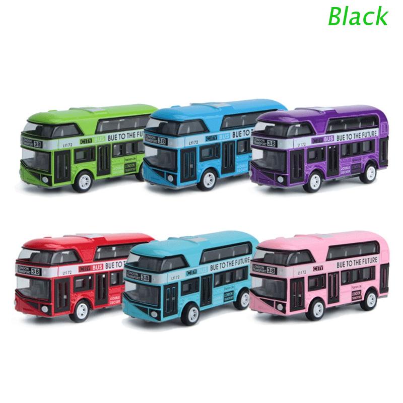 Mô Hình Xe Buýt London Hai Tầng Màu Đen Tỉ Lệ 1:43