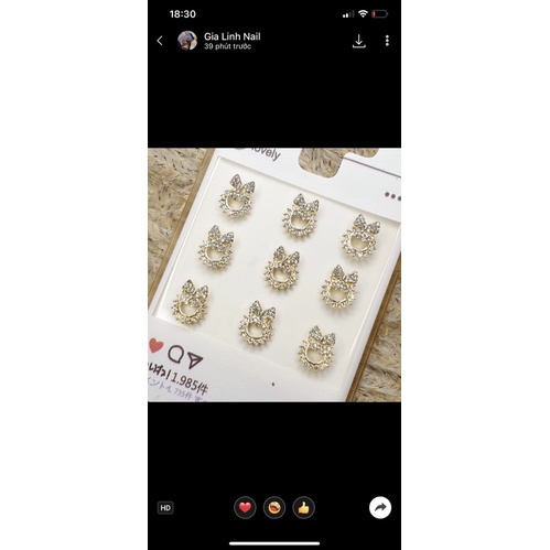 Charm trang trí gắn móng tay