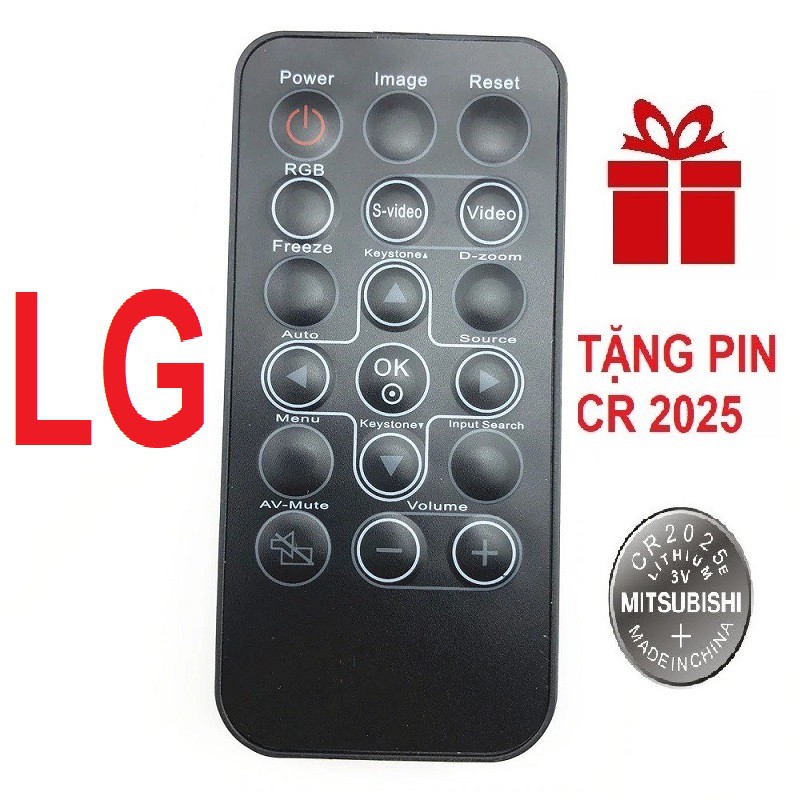Remote máy chiếu LG mẫu 1 - Điều khiển máy chiếu LG mẫu 1 - PROJECTOR (Hàng XỊN - tặng pin)