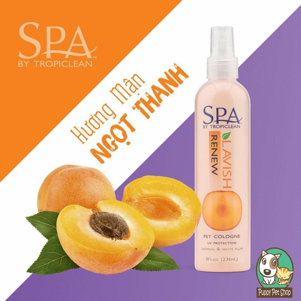 SPA TROPICLEAN Xịt Dưỡng Lông Chống Bạc Màu Lông