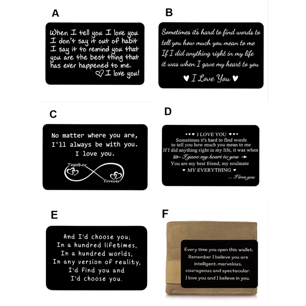 1 Ví Đựng Thẻ In Chữ I Love You Nhỏ Gọn Tiện Dụng Làm Quà Tặng Cho Cặp Đôi