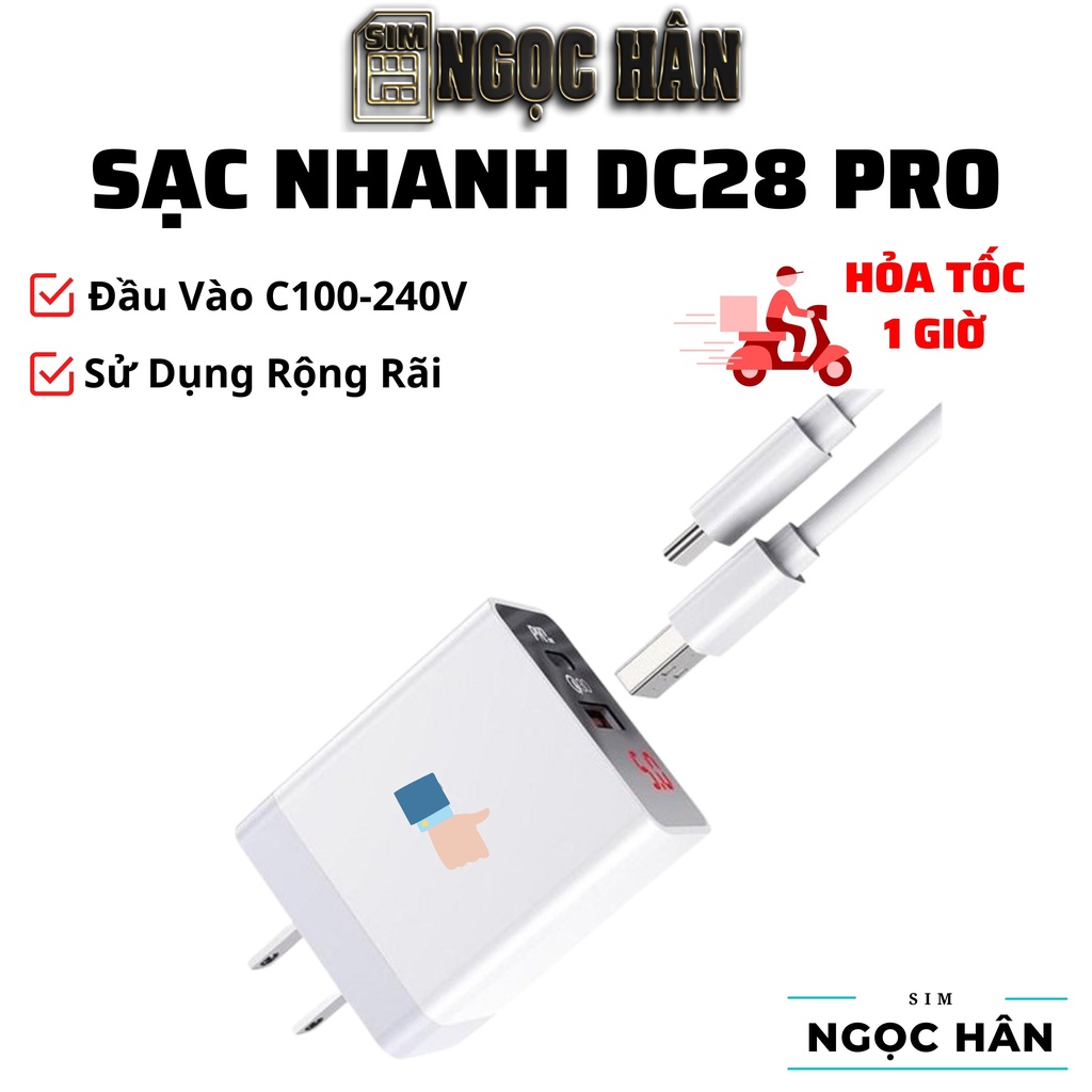Sạc nhanh Hoco DC28 Pro 2 USB (1 Cổng USB C PD 18W 1 cổng USB QC3.0) - DC28 Pro 2 cổng USB 5.0A