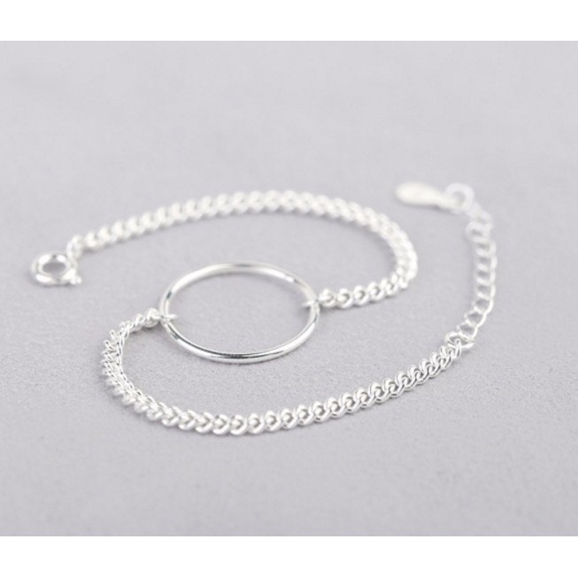 Lắc Tay Vòng Tròn Bạc 925 Cao Cấp S367