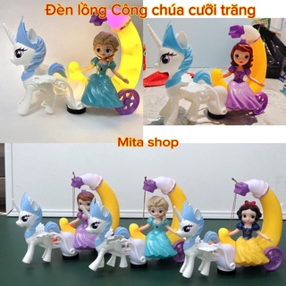 Đèn lồng trung thu công chúa Elsa, Bạch tuyết, Sophia cưỡi ngựa pony - Đồ chơi cho bé gái