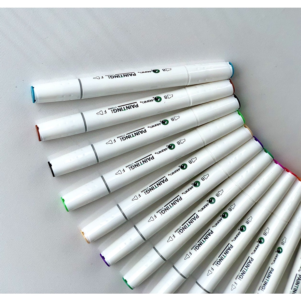 [XÓM VẼ] Bút màu dạ Marker 2 đầu - Tone xám