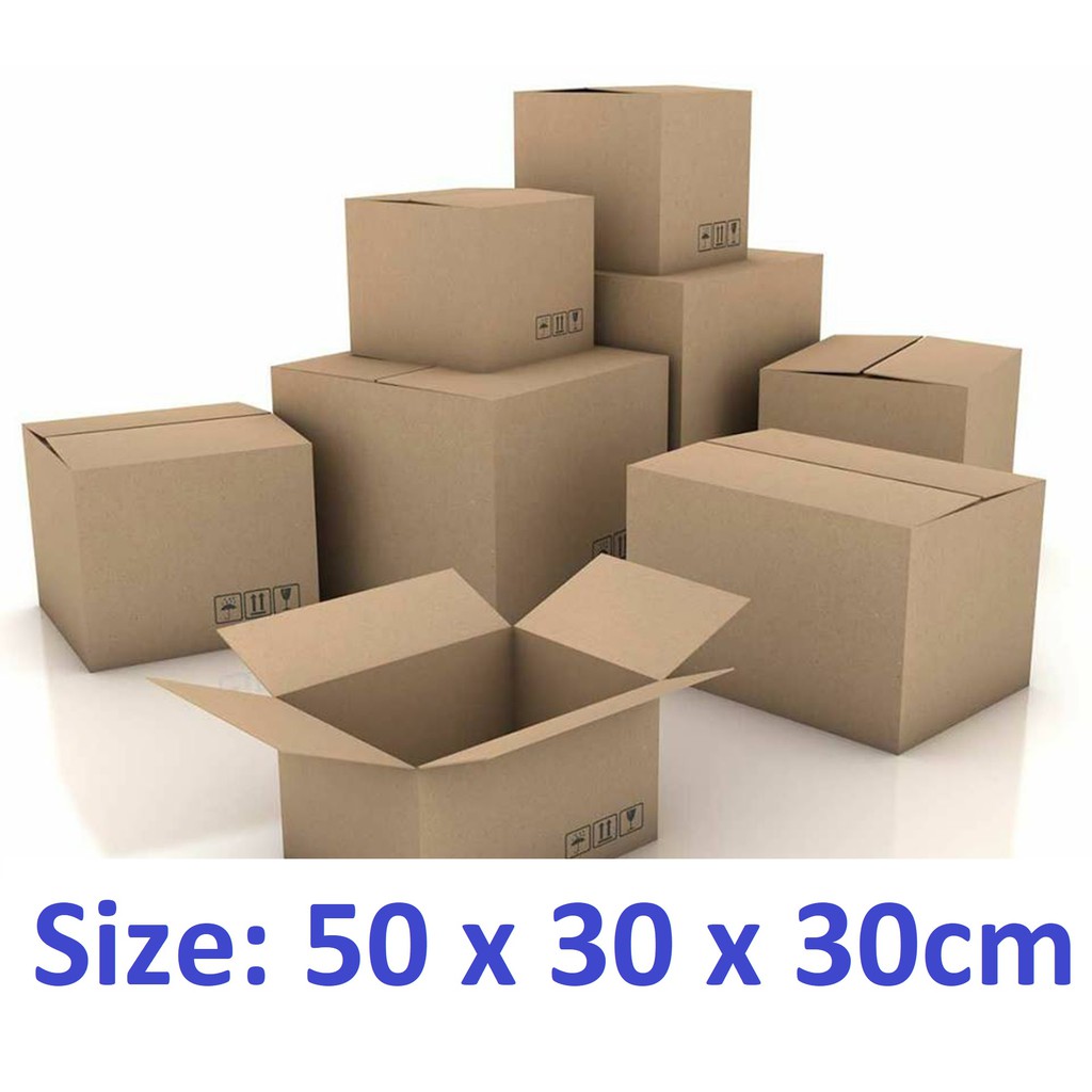 Combo 5 thùng hộp carton size 50x30x30cm