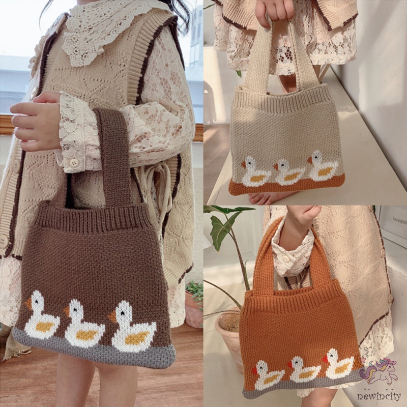 Túi Xách Tay Hoa Văn Hoạt Hình Phong Cách Hàn Quốc Dành Cho Trẻ Nhỏ