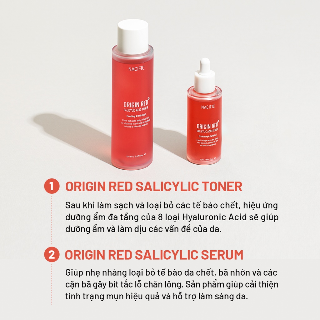 Nacific Nước hoa hồng Origin Red Salicylic Acid Toner 150ml