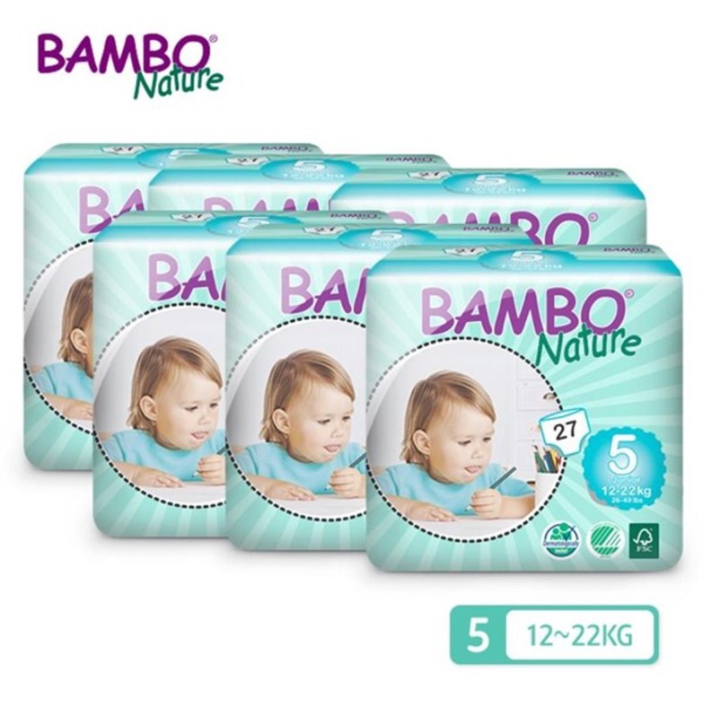 BỈM TÃ DÁN NHẬP KHẨU CHÂU ÂU THƯƠNG HIỆU BAMBO NATURE (ĐAN MẠCH), SIZE: NB28, S30, M66, L60, XL54.