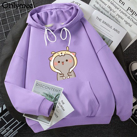 Áo Hoodie Unisex Mùa Đông Ấm Áp Chất Nỉ Nam Nữ In Mèo Đội Mũ Len Xinh Cute Phong Cách Hàn Quốc Mặc Đi Học Đi Chơi