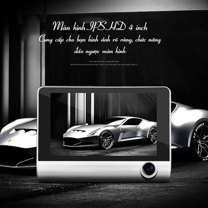 Camera hành trình ô tô 3 mắt camera, màn hình 4 inh full HD, ghi hình đa chiều, có chế độ ghi đè kèm thẻ nhớ 32G | BigBuy360 - bigbuy360.vn