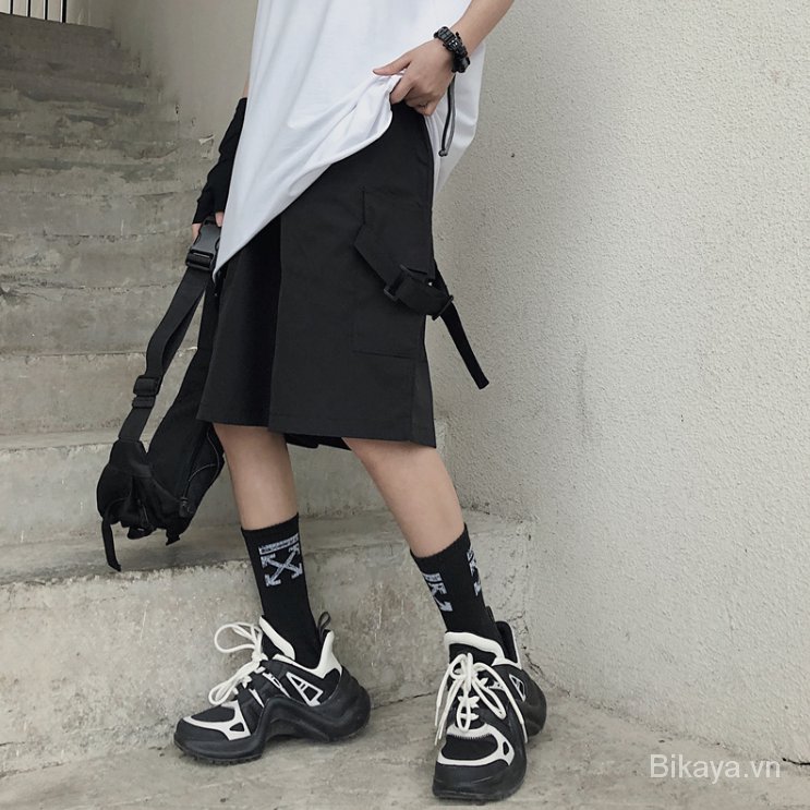 Overalls Women's Korean Style ins Loose Slimming Casual Wide-Leg Pants Student Straight Fifth Pants Shorts Fashion | BigBuy360 - bigbuy360.vn