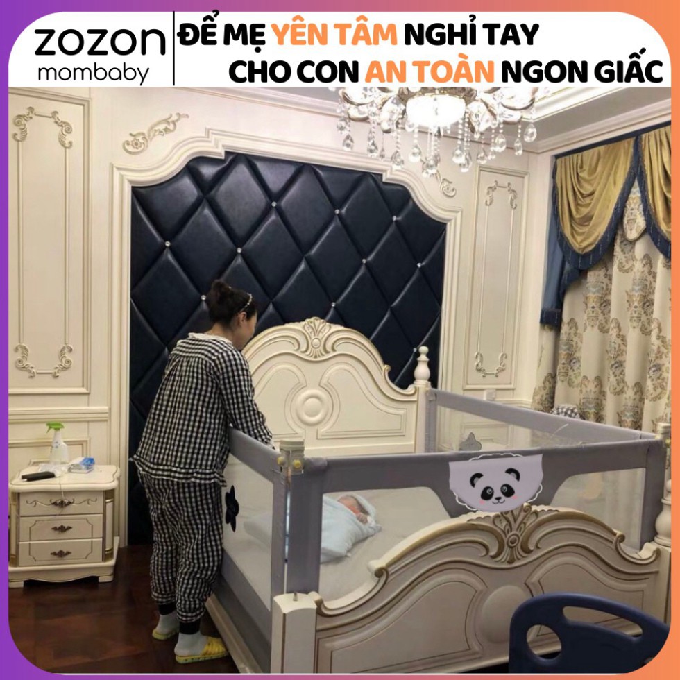 Thanh chắn giường cho bé chặn giường an toàn 1m6 1m8 2m 2m2 (giá 1 thanh) Zozon chính hãng "
