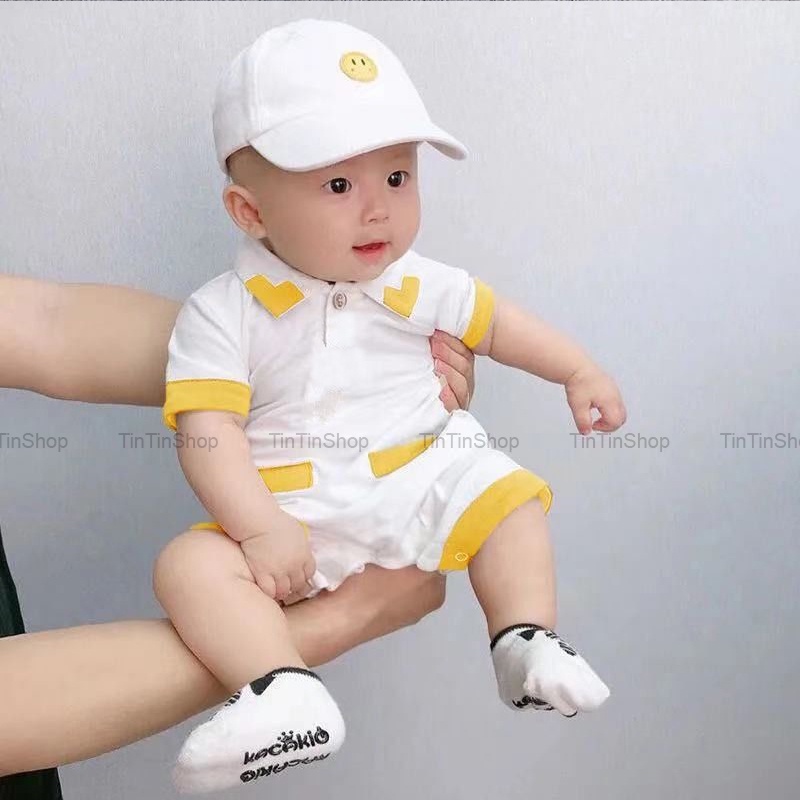 Bodysuit cho bé Body cộc tay Body Đùi Cotton cúc giữa cho bé trai bé gái mặc mùa hè SLH26