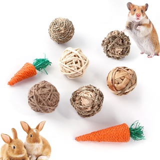 Đồ chơi Hamster Thỏ Đồ chơi Hamster Bóng Lớn Làm sạch răng Phụ kiện Hamster Động vật nhỏ Đồ chơi Thỏ nhai Dây gai Quả bóng Đồ chơi cho thú cưng