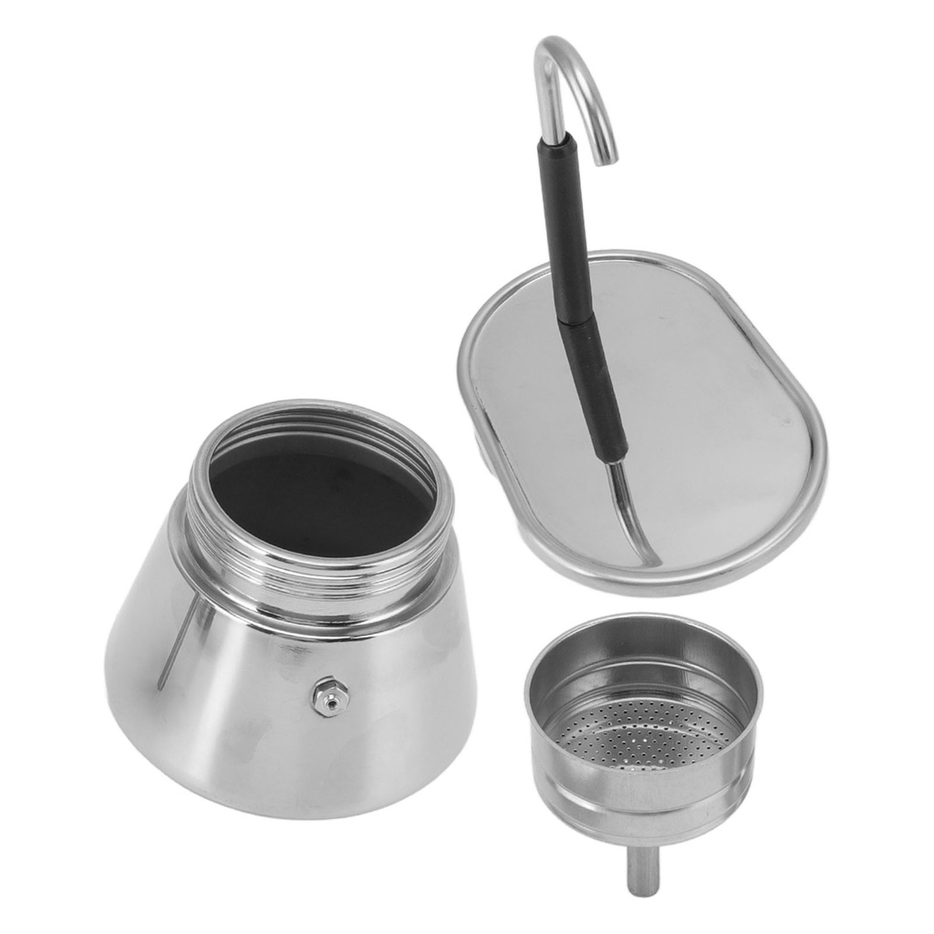 Có thể bán buôn Moka Pot Thép không gỉ Loại Ý Tự làm Công suất lớn Trọng lượng nhẹ Máy pha cà phê di động Westvirginia058 Hàng giao ngay