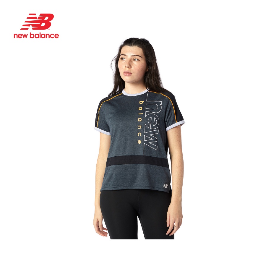 Áo thun tay ngắn chạy bộ nữ NEW BALANCE WT11241BKH (form quốc tế)