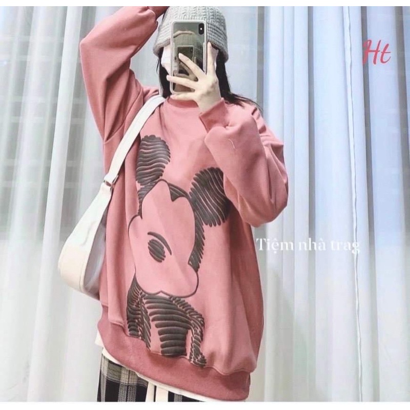 Áo swearter nỉ cotton chuột kẻ lượn H2A