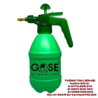 Bình xịt nước tưới cây 1.5 L Lít MST GOSE GN15 - HDPE - Chuyên Phun Sương Xịt Thuốc Trừ Sâu, Khử Trùng, Tưới Vườn