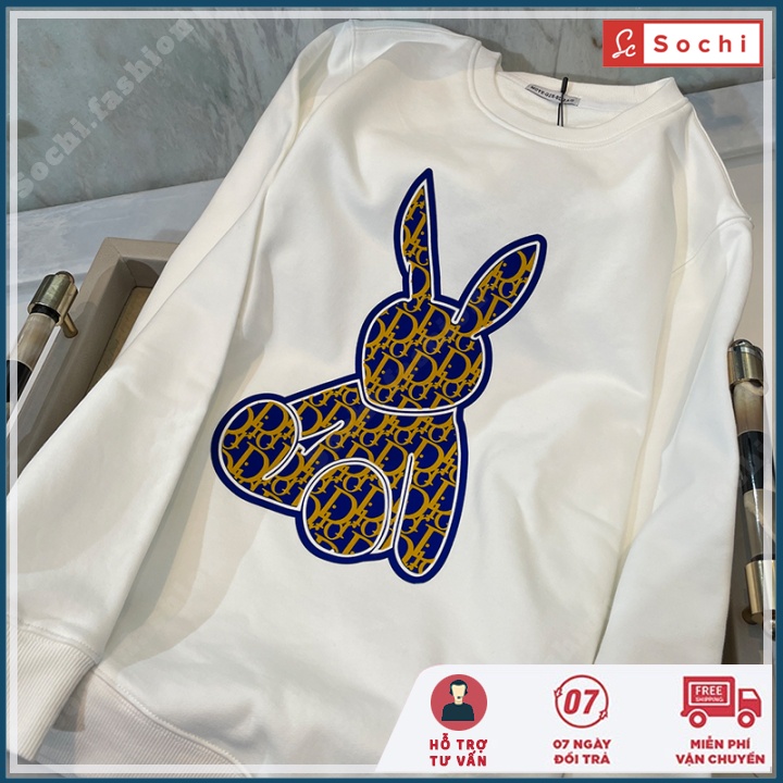 Áo thun nam chất đẹp tay dài, áo phông nam nữ in hình Thỏ thời trang mã SW659