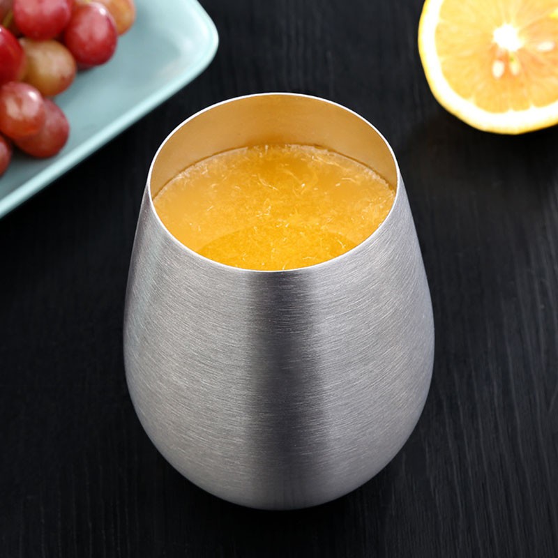 Stainless Steel Beer Mug Single Layer Cold Drink Juice Cup Household Water Cup Tea Cup,500Ml,1 Pcs