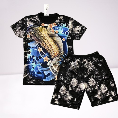 Quần áo, đồ bộ thun 3D Chép Xanh co dãn 4 chiều thoáng mát