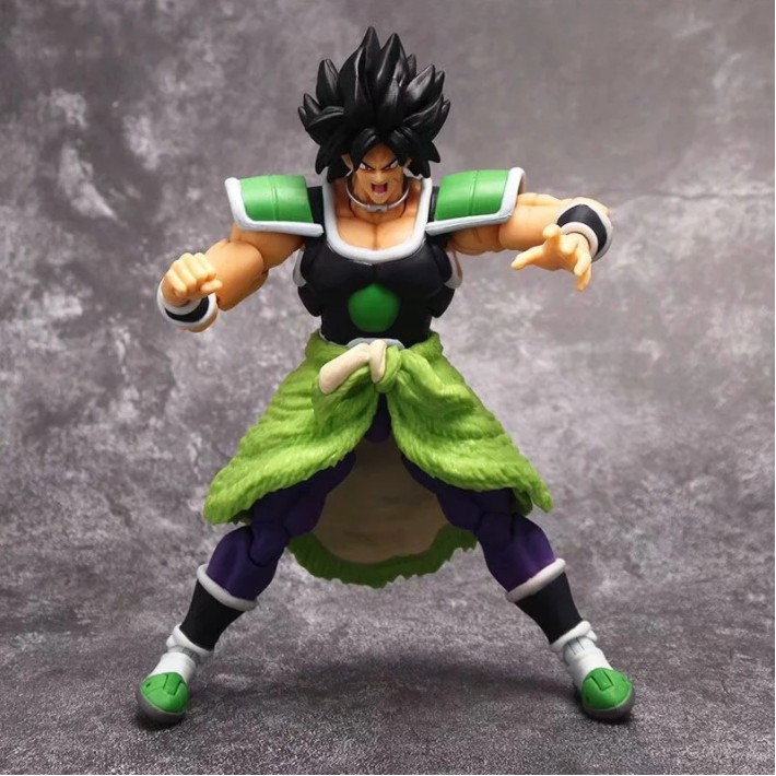 Mô Hình Figure Dragon ball 7 viên ngọc rồng Broly tóc đen 3 đầu có khớp 20cm