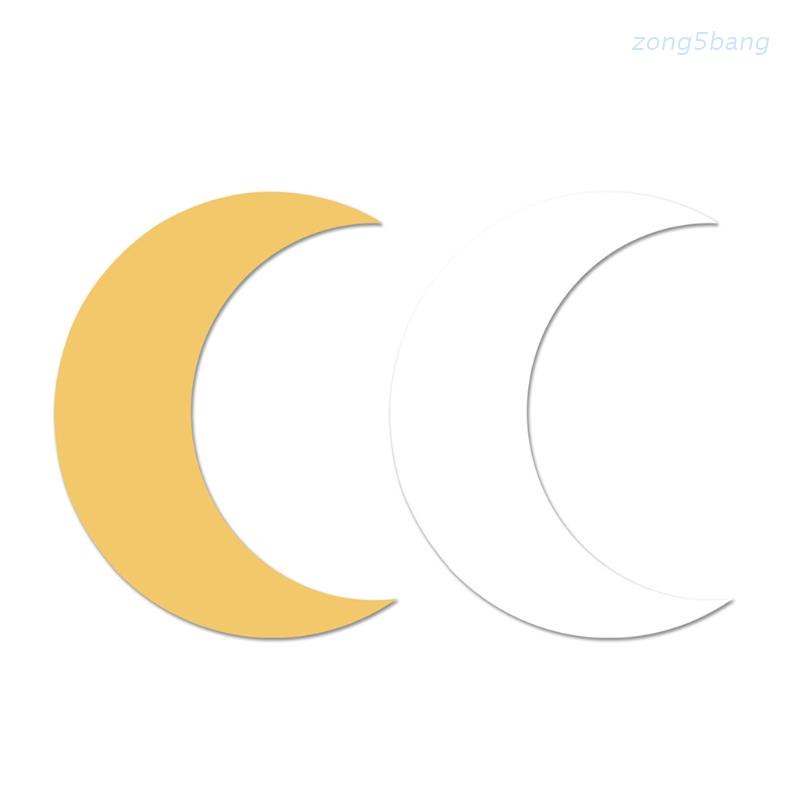 Gương dán tường bằng acrylic hình mặt trăng trang trí nội thất phong cách Bohemian
