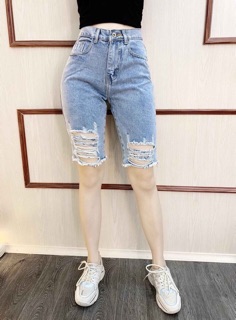 �� Quần Jeans Ngố Nữ Rách
