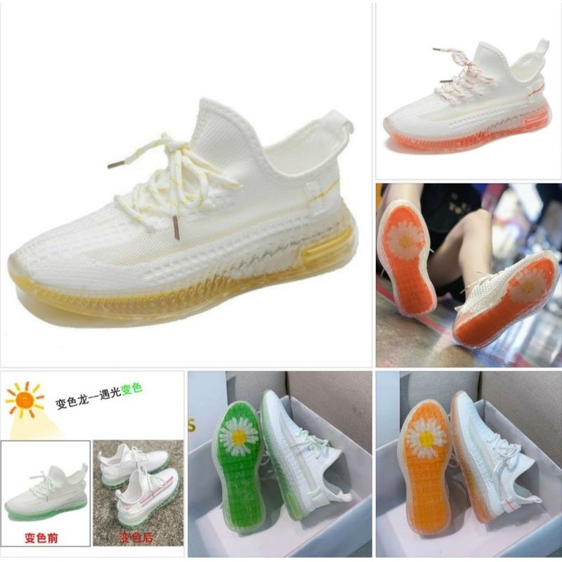 [Mã FAGREEN245 giảm tới 30K đơn 99K] Giầy thể thao nữ 👟freeship👟 giày Yz trắng đổi màu full box chuẩn QC loại 1