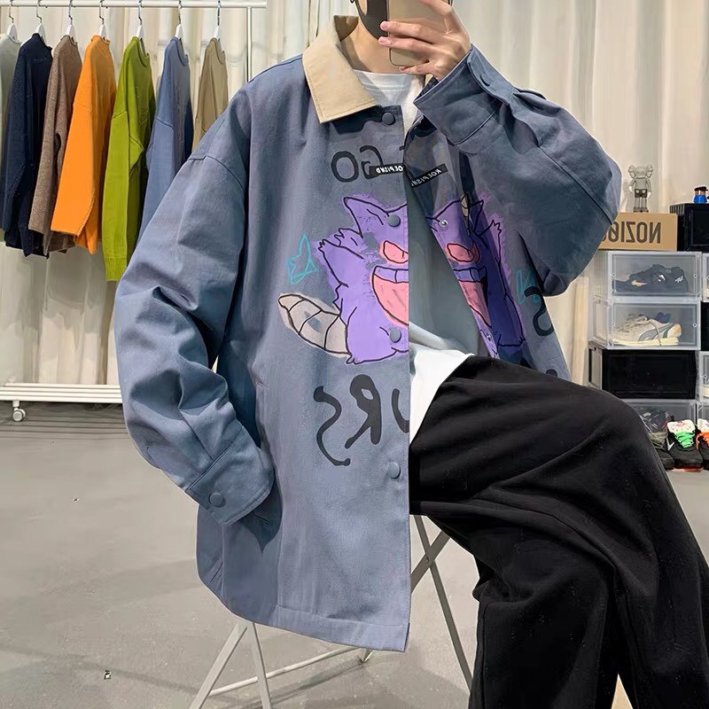 Áo khoác sơmi kaki cardigan unisex form rộng Wind Go Your ulzzang Nam Anh 24 | BigBuy360 - bigbuy360.vn