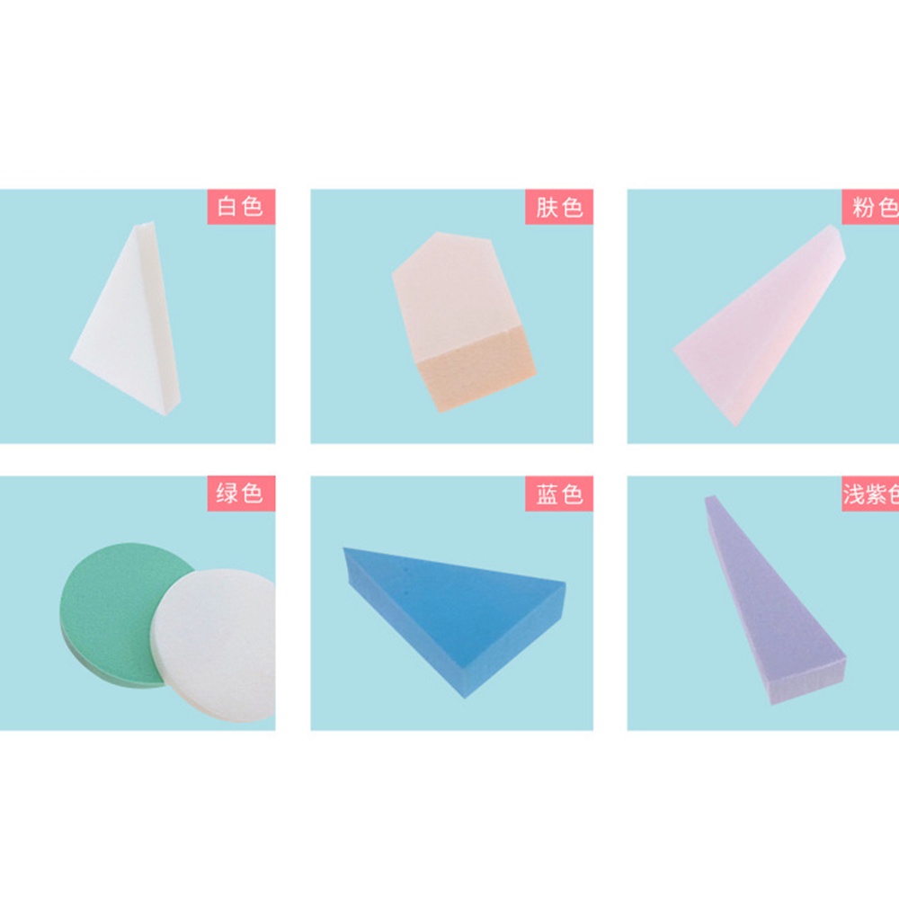 [Hàng mới về] Set 10 mút trang điểm hình quả trứng nhỏ gọn bằng latex tự nhiên