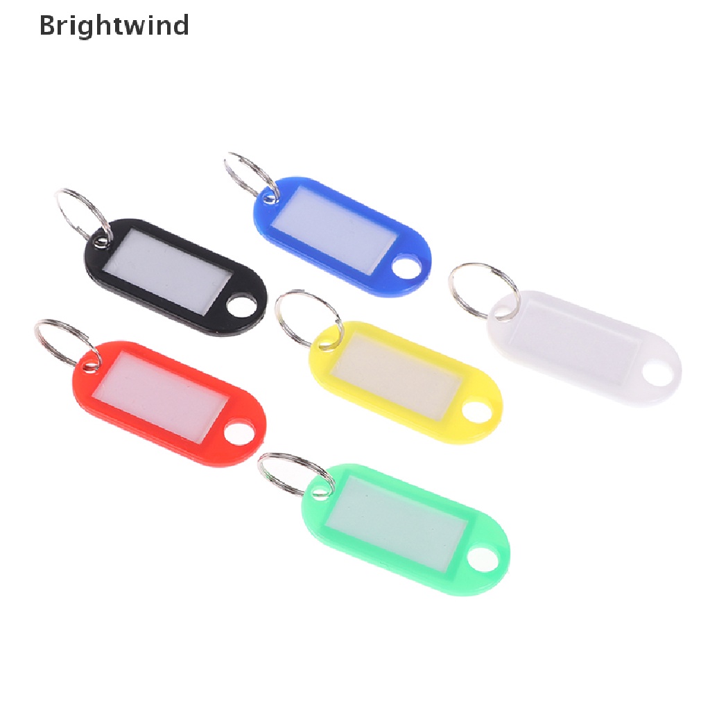 [Brightwind] Plastic Custom Split Ring ID Key Tags Key Chains Numbered Name Luggage Tags*10 Hot Sell