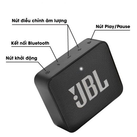 Loa bluetooth mini JBL Go 2 nghe cực êm chống nước tiêu chuẩn IPX7