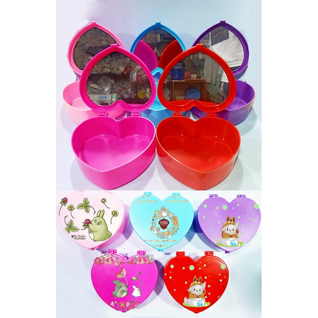 Hộp tim totoro kèm gương HKG14 dễ thương cute đựng trang sức hoạt hình