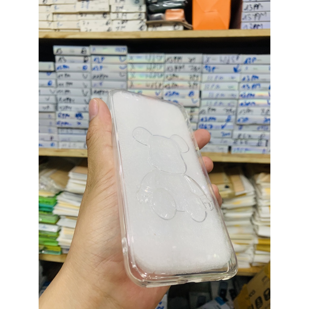 Ốp gấu in nổi TRONG SUỐT B-RICK cho IP 6 -> 13ProMax
