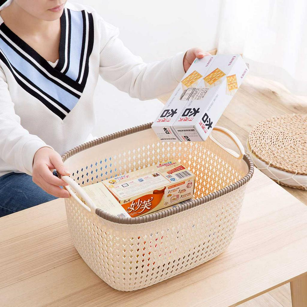 Rổ Nhựa JUJIAJIA Đựng Đồ Dùng Thiết Kế Có Tay Cầm