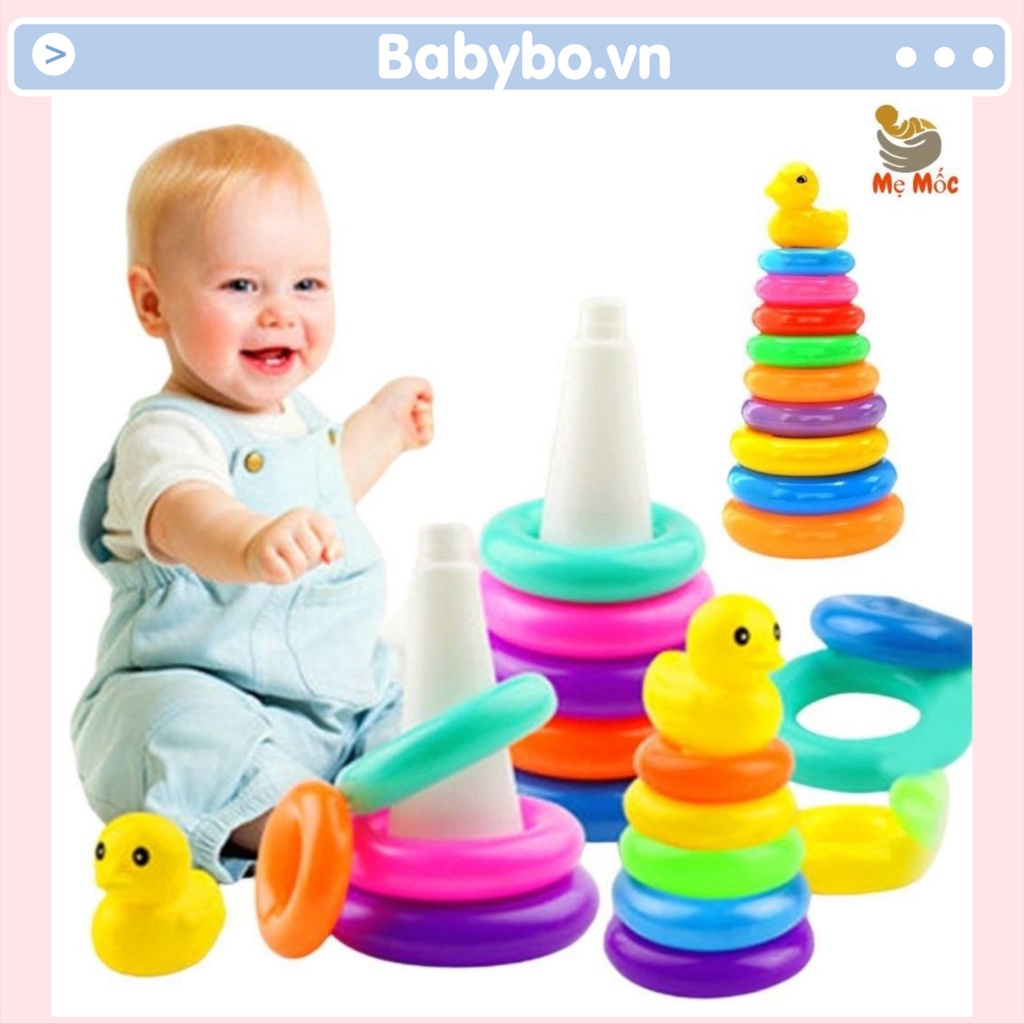 Tháp xếp chồng 9 tầng loại đẹp kích thích vận động và phát triển trí não cho bé