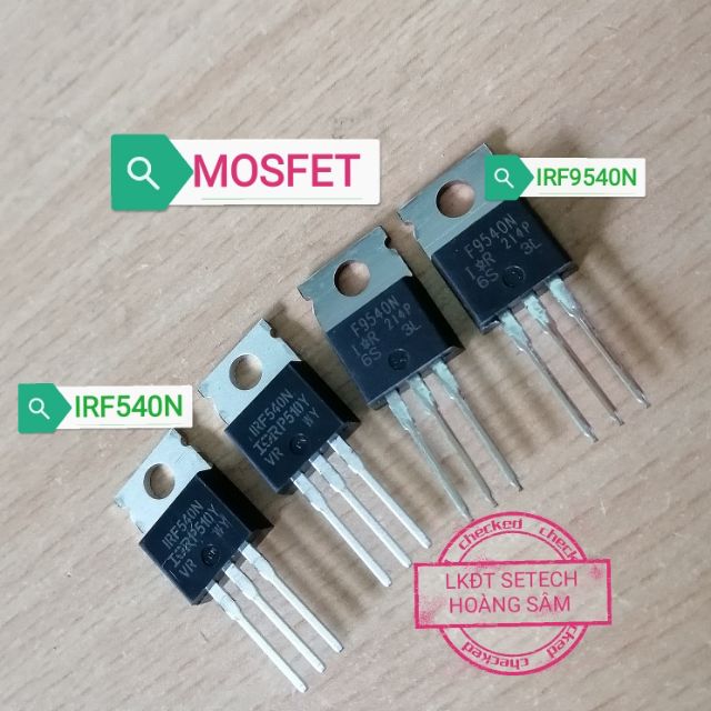 MOSFET IRF540 , IRF9540 chính hãng IR kiểu chân TO-220AB(3) IRF540N IRF9540N