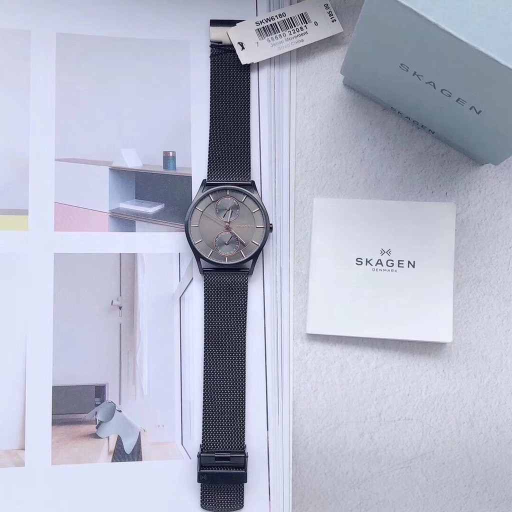 Đồng hồ nam SKAGEN SKW6173 – NAM – QUARTZ (PIN) – DÂY KIM LOẠI fullbox