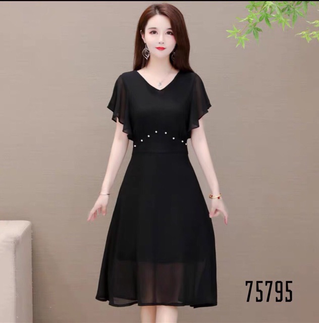 Đầm voan chiffon M/L/XL/2XL ⚡️Đầm dự tiệc / trung niên