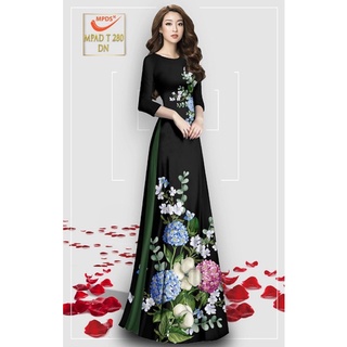 Vải áo dài Cẩm tú cầu