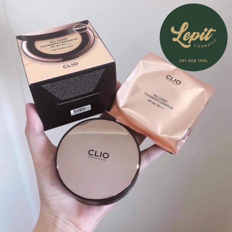 [Chính Hãng] Phấn Nước Clio - Clio Kill Cover Glow/ Founwear Cushion XP  Set SPF 50+ PA+++ - Cushion Clio Kill Cover