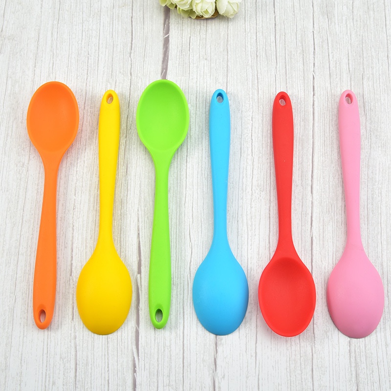 Muỗng Silicon Chống Dính Dùng Trong Nấu Ăn - dụng cụ làm bánh