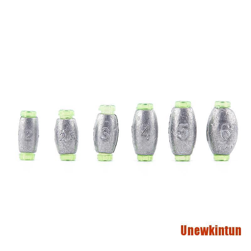 UNEW 10pcs Lead Sinker Opening Mouth Line Lead Weight Shot Split Raft Fishing